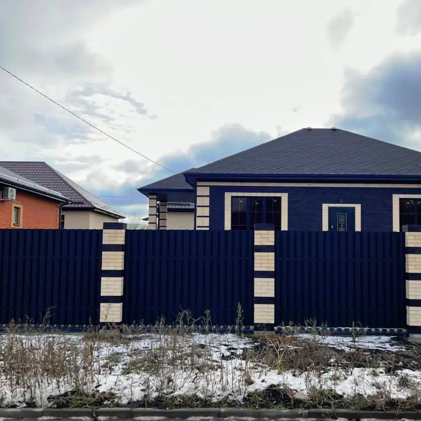 Фото 3 штакетник Полукруглый RAL9005 МАТТЕ Черный двусторонний