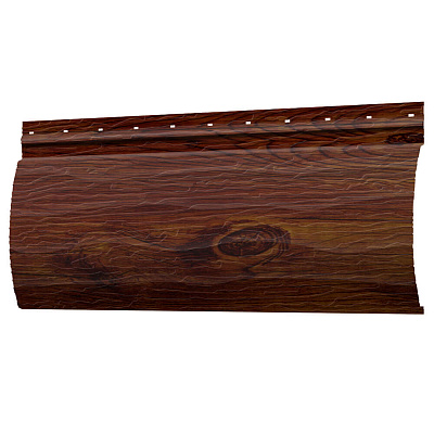 Сайдинг металлический (металлосайдинг) царьсайдинг Бревно Рубленое 4Д Каштан для фасада