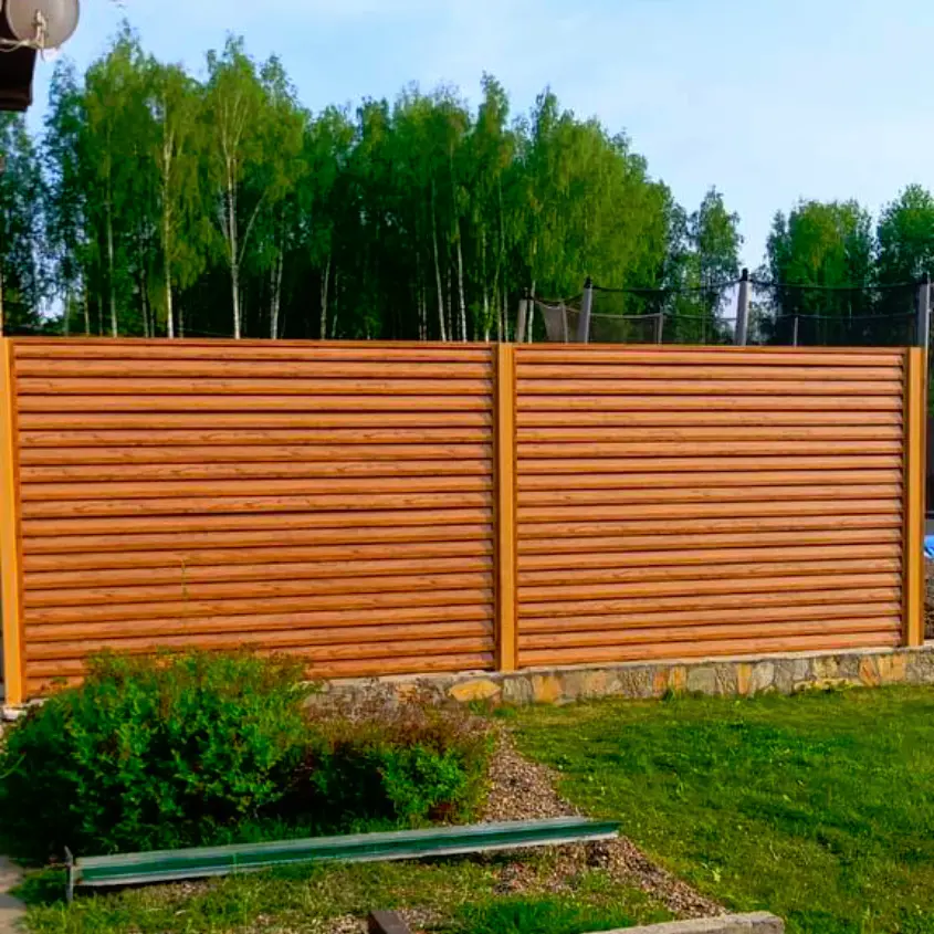 Фото 2 горизонтальный забор Реснички Кипарис Printech двусторонний