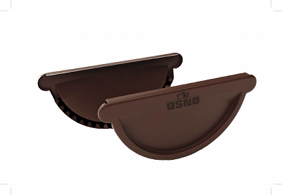 Заглушка желоба водосточного d125 мм RAL8017 OSNO