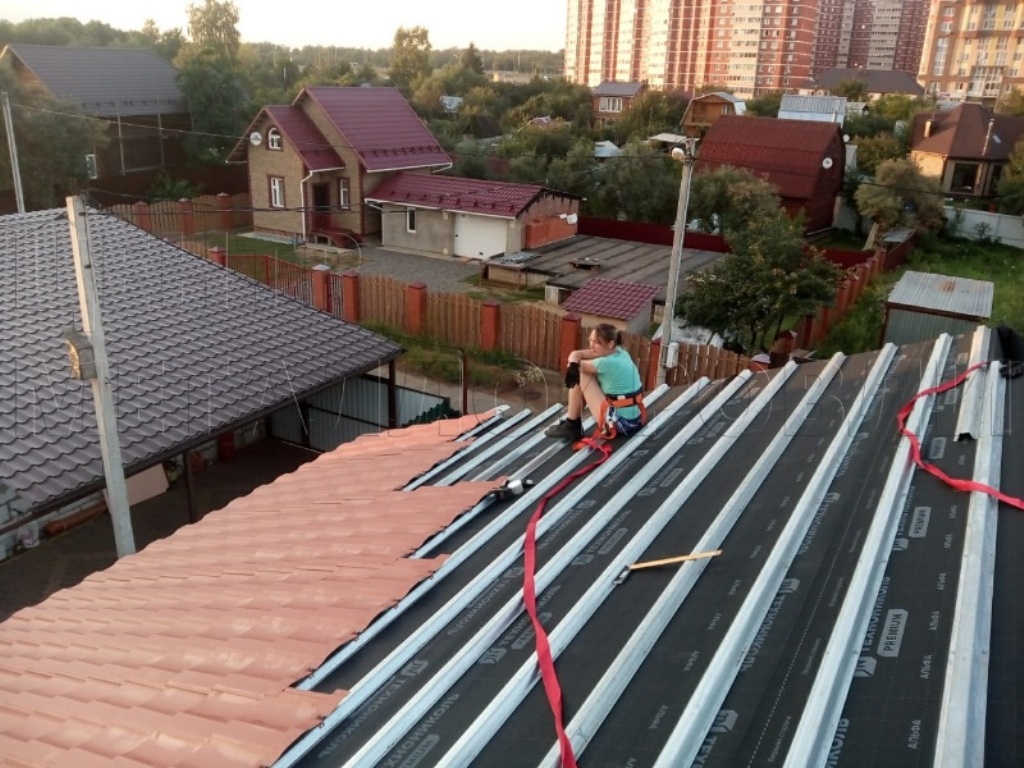 Металлочерепица Геркулес 8004 терракотовый Стальной Бархат от Центра Металлокровли в Алматы