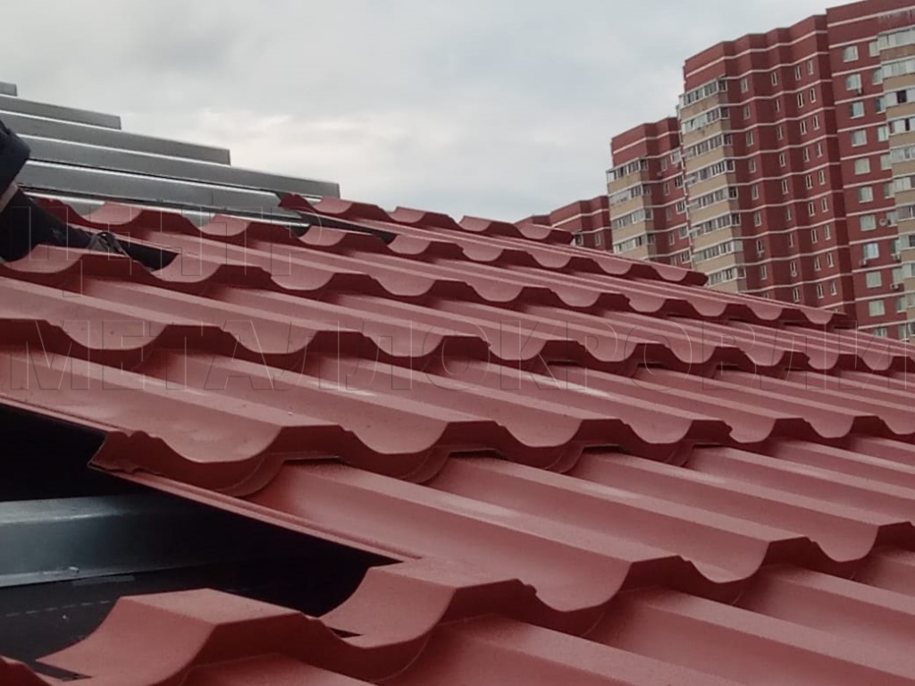 Металлочерепица Геркулес 8004 терракотовый Стальной Бархат от Центра Металлокровли в Алматы Металлочерепица Геркулес 8004 терракотовый Стальной Бархат от Центра Металлокровли в Алматы