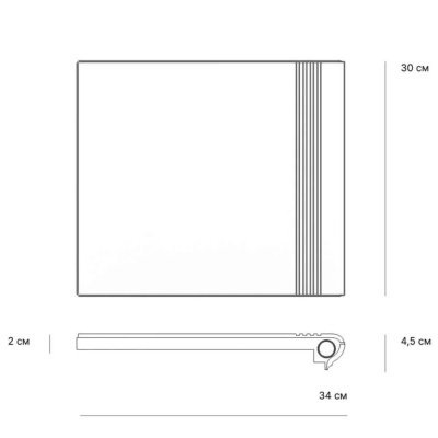Чертеж ступень рядовая Verona 300х340х20мм